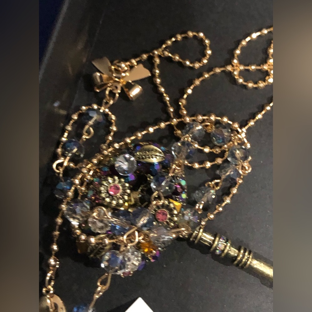Betsey Johnson‎ Woven Cluster Key Long Pendant Necklace, 31'' new - Picture 4 of 13